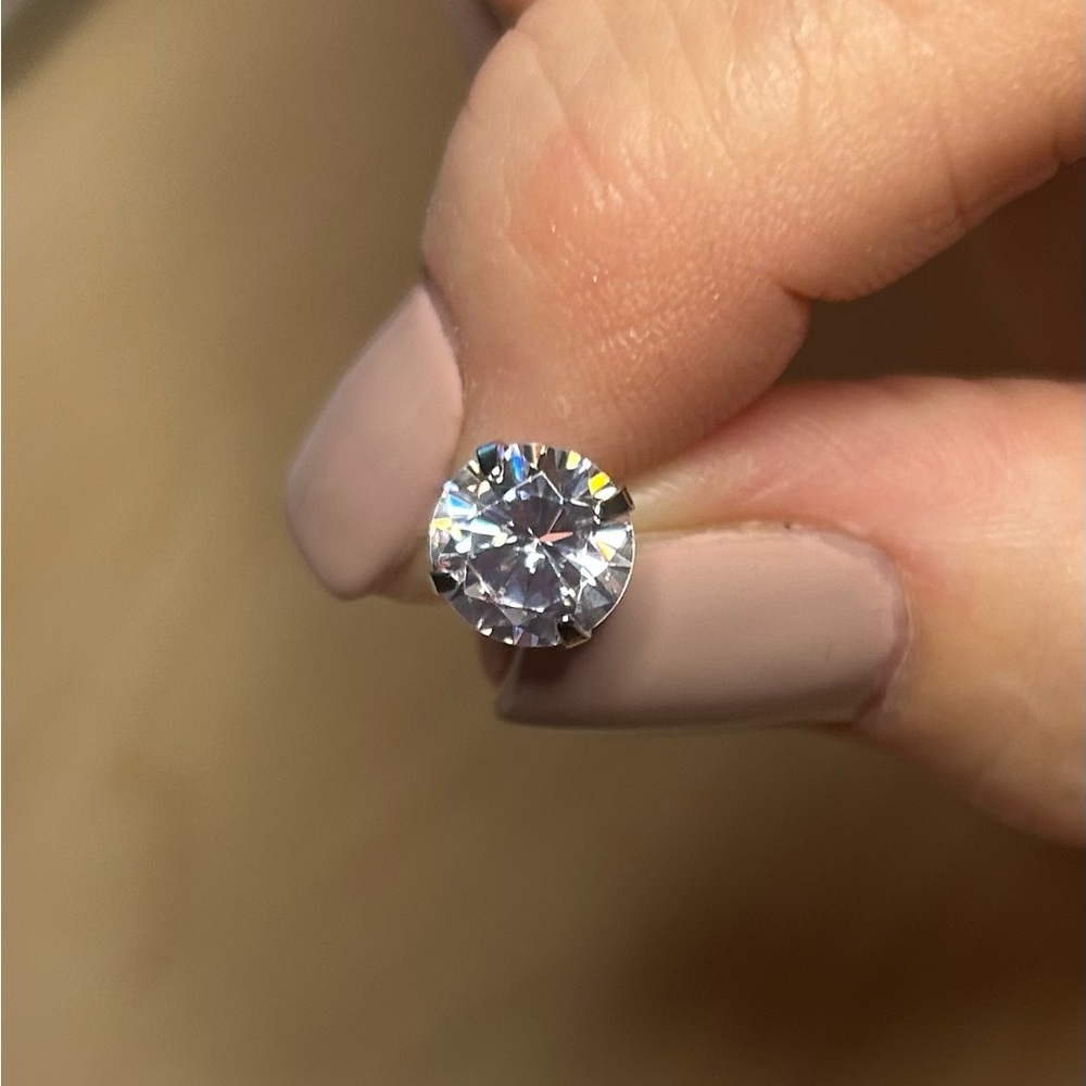 White Sapphire studs Italo